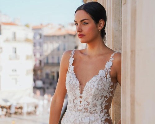 Blanc poudré robes de mariée Béziers